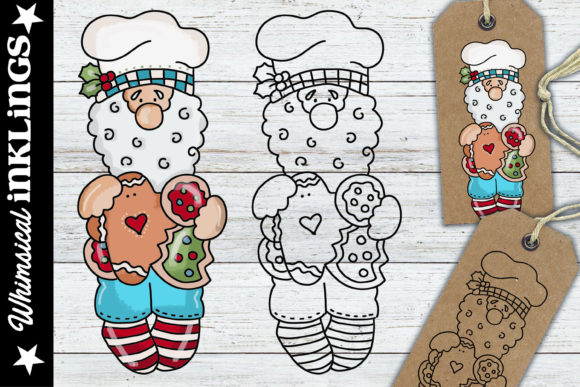 Christmas Baker Gnome: Festive Illustrations for Blogs