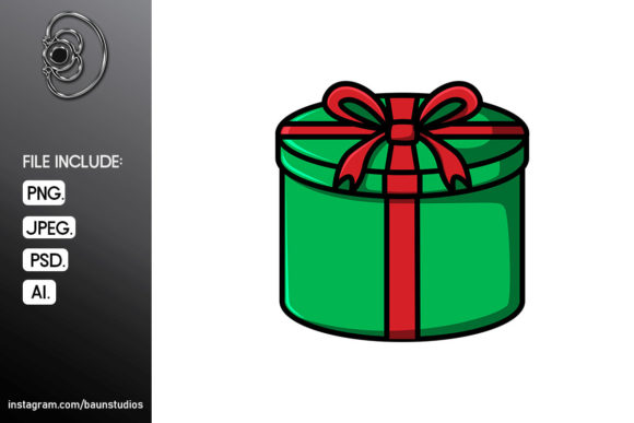 Christmas Gift Cartoon Illustration for Festive Illustrations