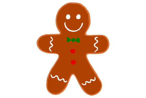 Christmas Ginger Bread Cartoon Sticker: Festive Illustrations