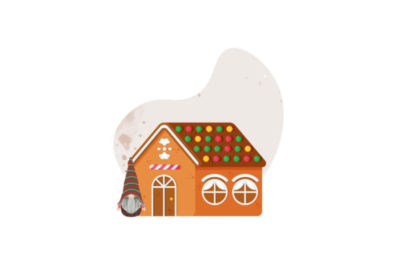 Christmas House and Gnome: Festive Illustrations