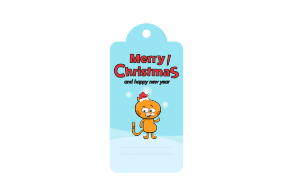 Christmas Labels Animal Cat Svg: Festive Illustrations