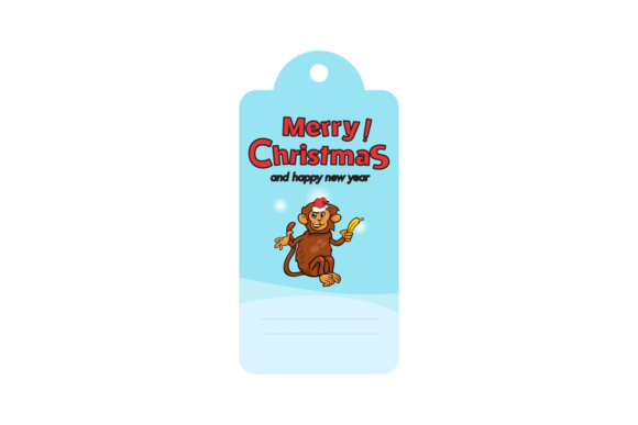 Christmas Labels Animal Monkey Svg: Fresh Illustrations