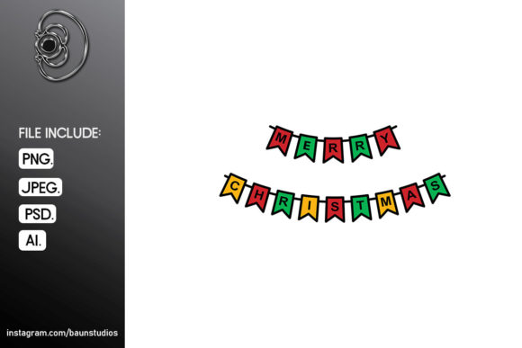 Christmas Sign Cartoon Illustrations for Branding