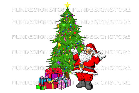 Christmas Tree, Santa Clous, Noel PNG Illustrations