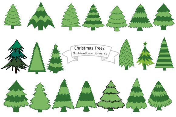 Christmas Tree Set 2: Premium Illustrations for Sellers
