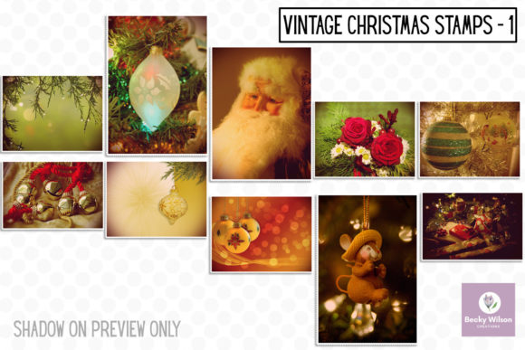 Christmas Vintage Stamps Set 1: A Review of Illustrations