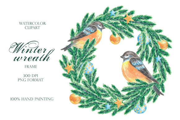 Christmas Wreath Titmouse Illustrations Review