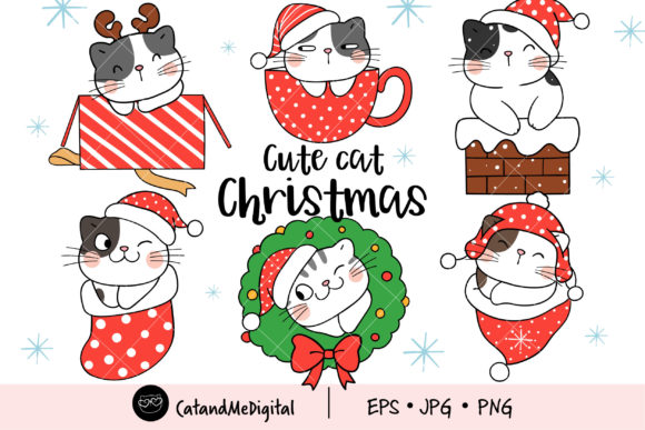 Cute Cat Christmas Clipart: A Designer's Review