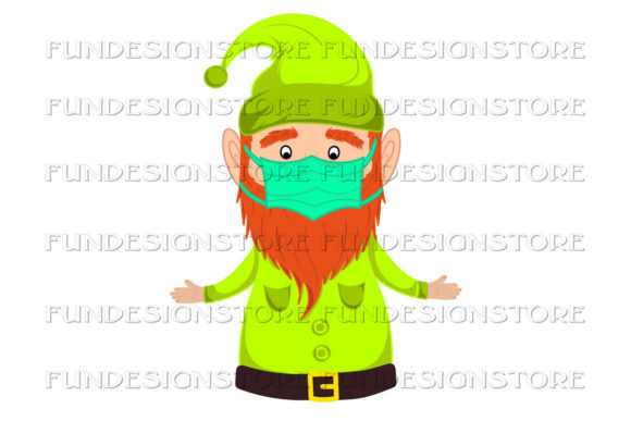 Gnome Mask Christmas: Festive Illustrations for Brands