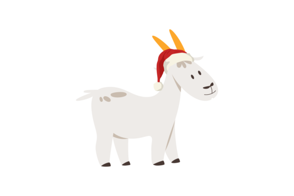 Goat Christmas Hats: Festive Illustrations
