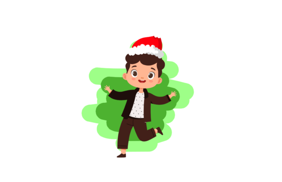 Holiday Background Christmas Kids Design: Festive Illustrations