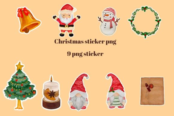 Merry Christmas Sticker Clipart Png: Festive Illustrations