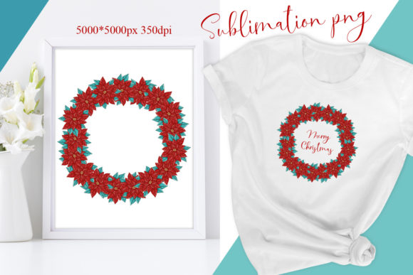Merry Christmas Wreath Sublimation Holid Illustrations Review