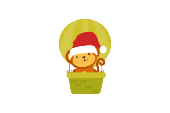 Monkey Animal Christmas Party Svg: Festive Illustrations