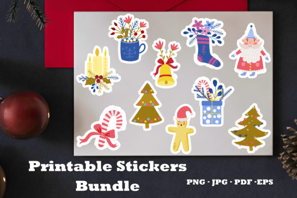 Review: Christmas Stickers Bundle PNG for Holiday Embroidery