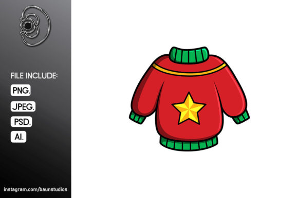 Review: Christmas Sweater Cartoon Illustration for Holiday Stitching