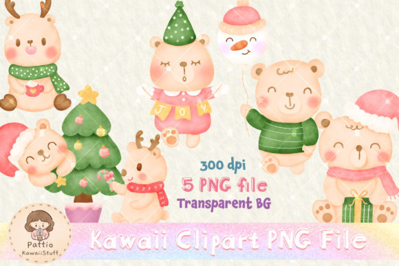 Watercolor Cute Christmas Bear Winter Illustrations Review