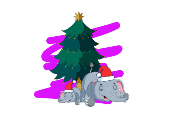 Winter Season Christmas Elephant Concept Illustrations Review